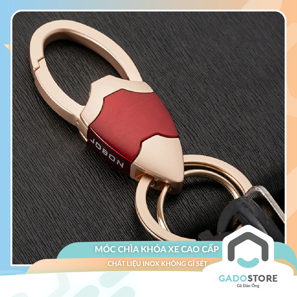 Móc khoá xe máy ô tô cao cấp JOBON hợp kim có hộp thiếc sang trọng K8733