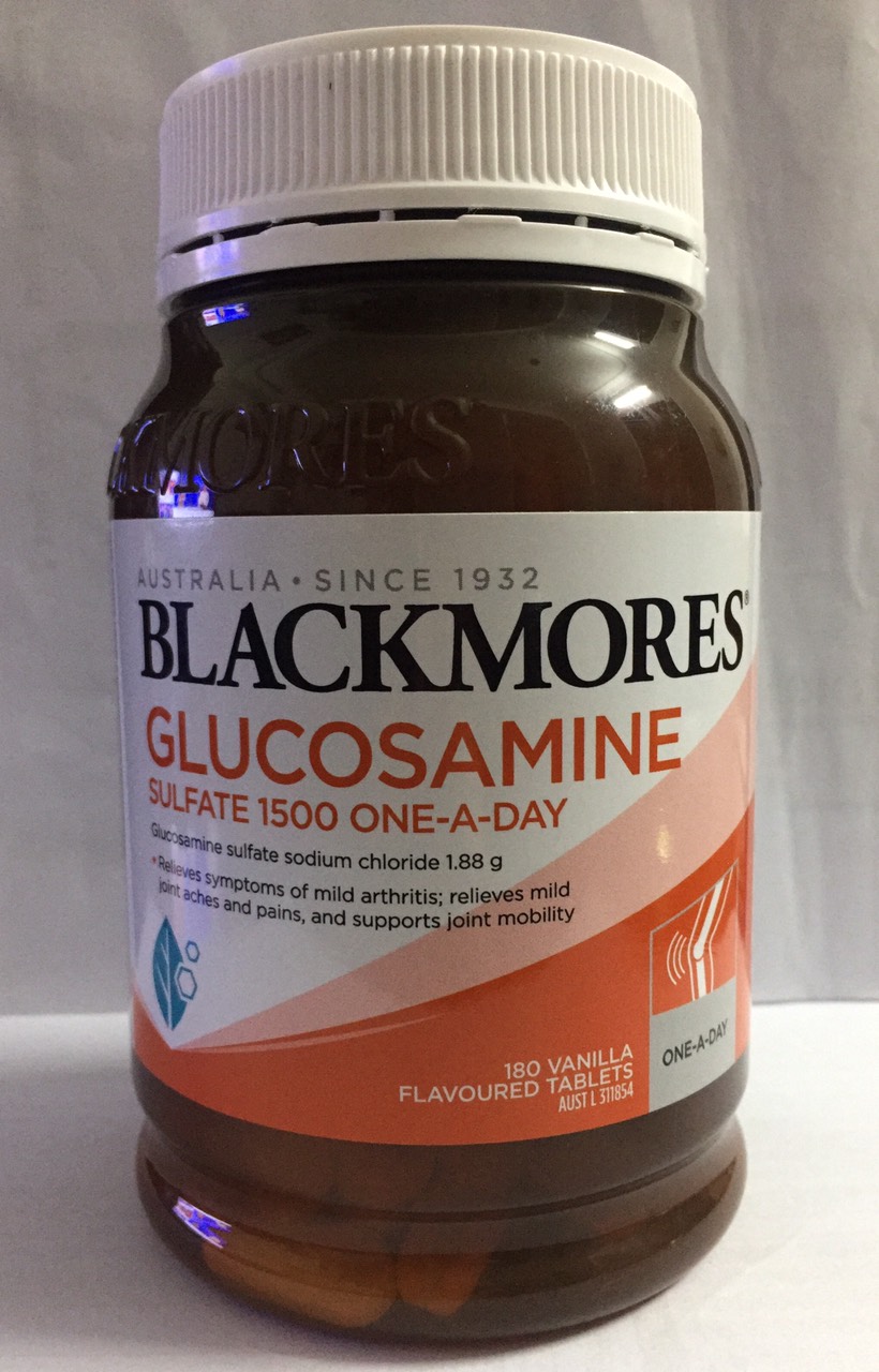 VIÊN HỖ TRỢ ĐIỀU TRỊ ĐAU KHỚP BLACKMORES GLUCOSAMINE SULFATE 1500 ONE-A-DAY 180v (ÚC)