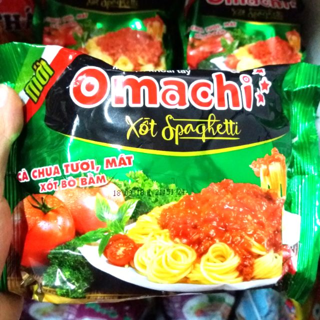 Combo 10 gói mì trộn Omachi xốt Spaghetti.