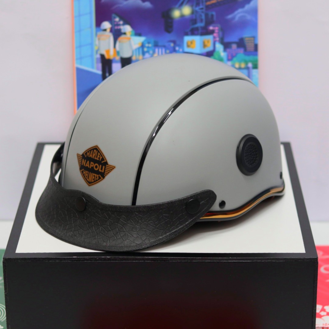  Mũ Bảo Hiểm NAPOLI S46 Mỏ Nón Phối Da Cao Cấp . 