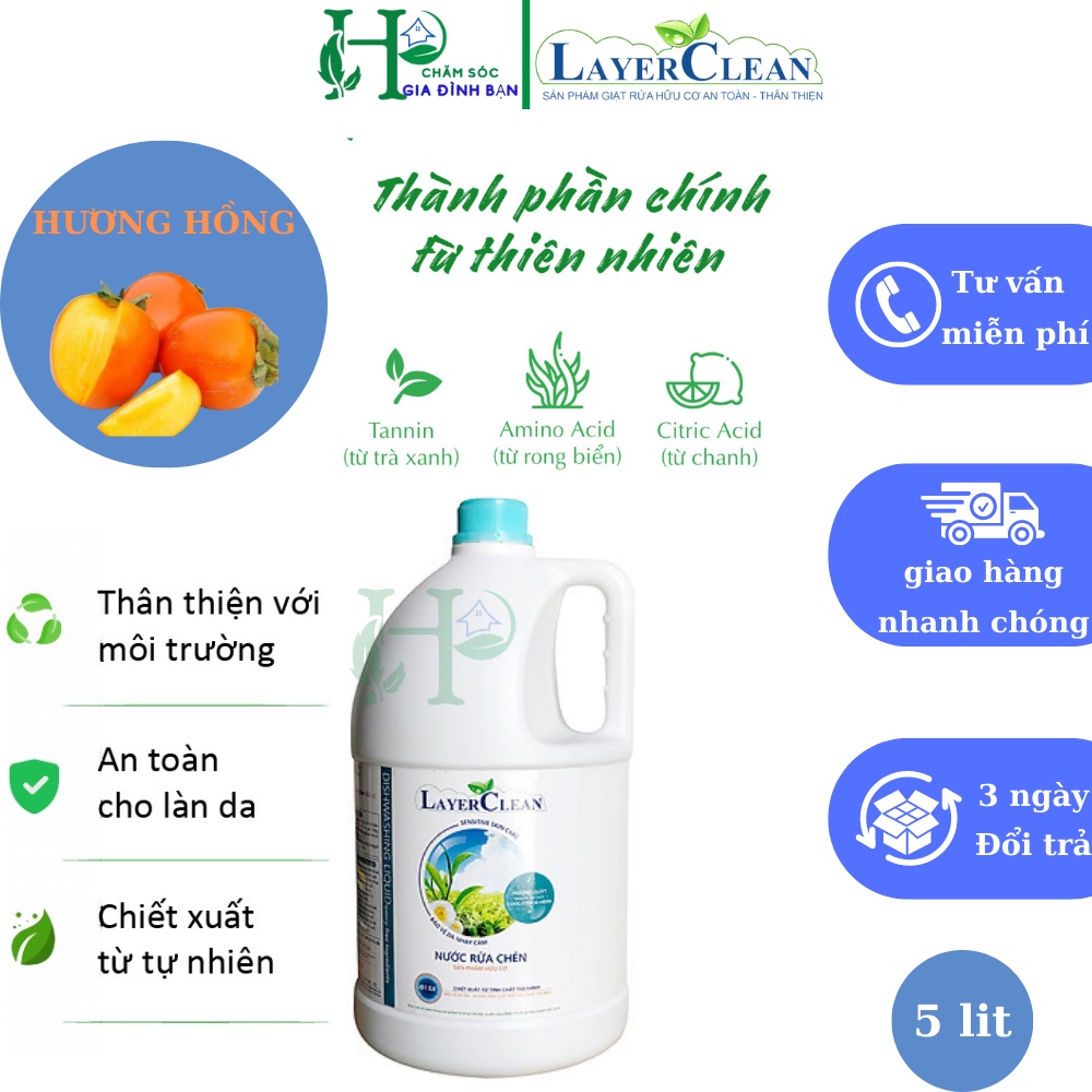 Nước rửa chén bát hữu cơ Layer Clean Hương Hồng - Nước rửa chén hữu cơ Layer Clean Hương Hồng -Nước rửa chén Layer Clean Hương Hồng