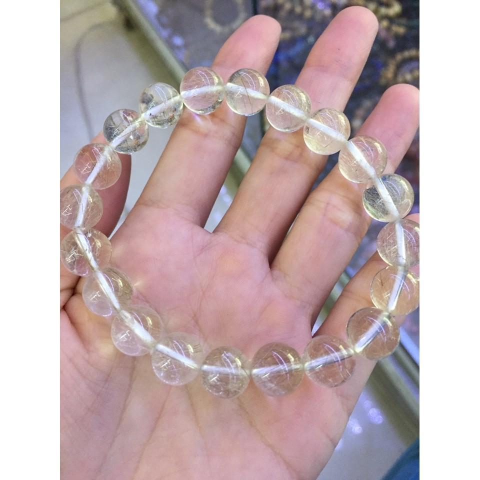 [FreeshipMAX] Vòng tay tóc trắng bạch kim 10li tự nhiên- chuẩn  A