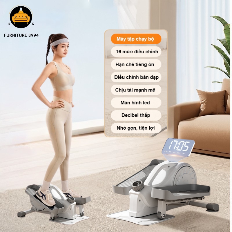 Máy đi bộ tại nhà có màn hình LED, Máy đạp bước trên không ELIP, Máy đạp bước mini trọng tải tĩnh lên tới 300kg