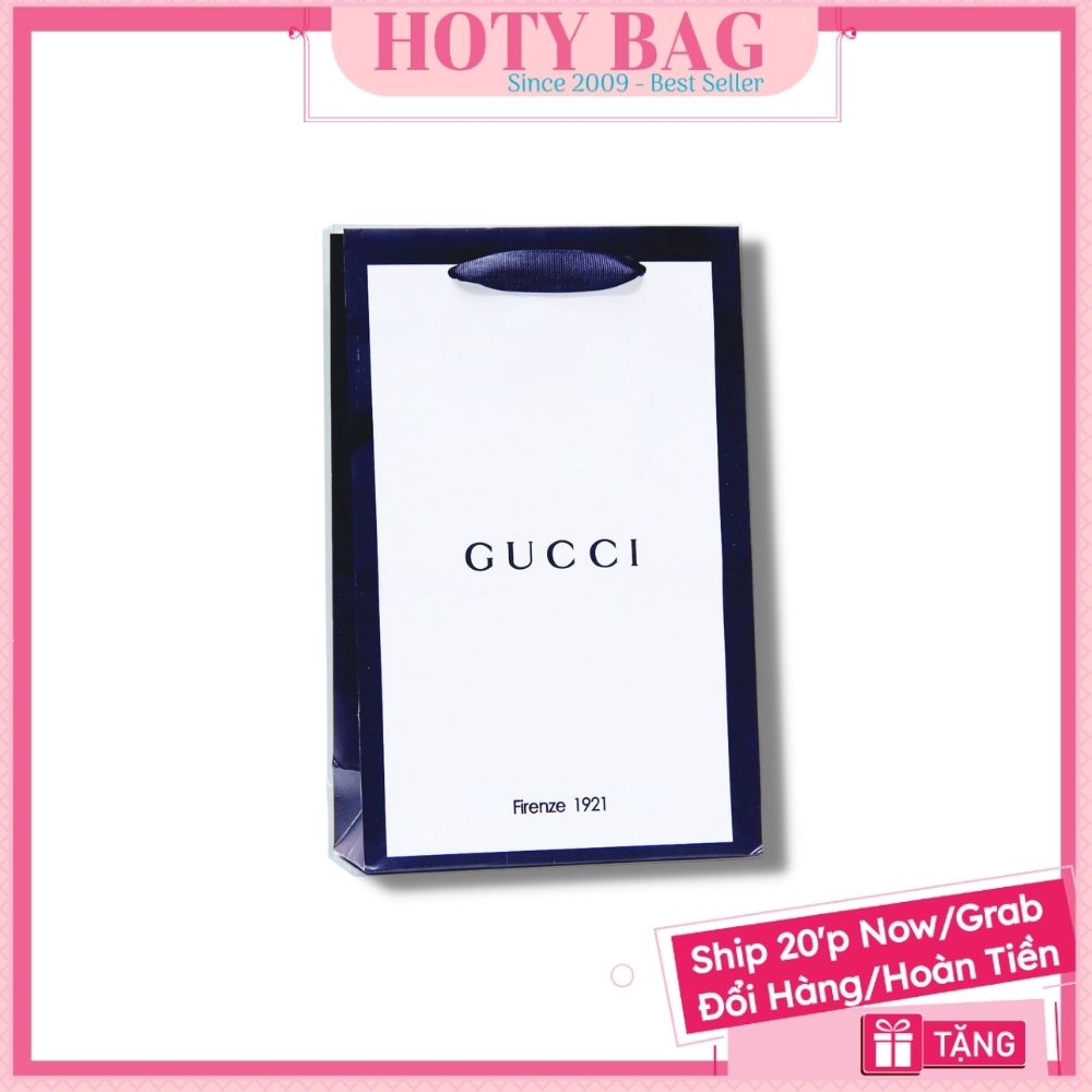 Túi giấy gucci trắng size nhỏ 19cm