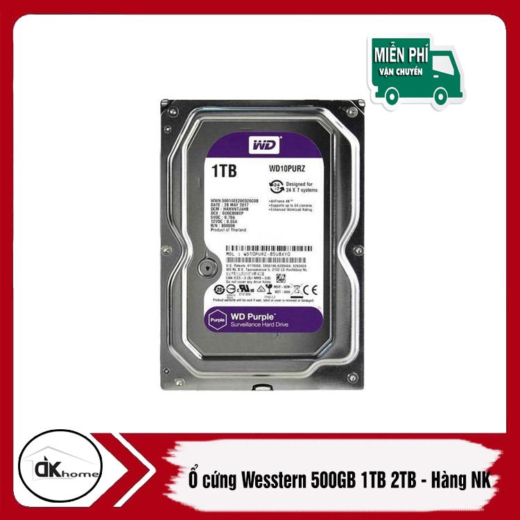 Ổ cứng 500GB 1TB 2TB HDD WD Purple Chuyên dụng cho camera - Hàng NK