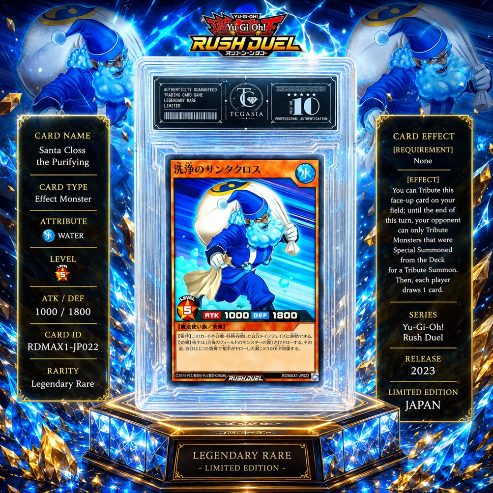 Thẻ Slab 10 Scrubbing Santa Cloth RD/MAX1-JP022 chinh hang bandai Yu Gi Oh Rush Duel d29 13
