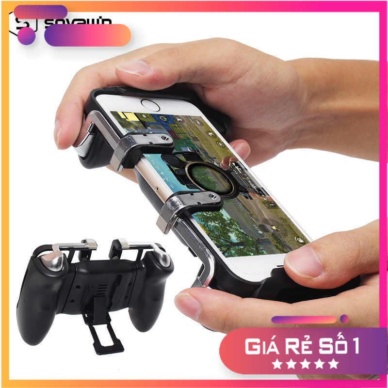 Tay cầm chơi game K21 PUBG kèm nút bấm cho game PUBG, ROS, Free Fire..gắn điện thoại tiện lợi - Tay cầm chơi game k21 - Tay cầm chơi game điện thoại- Tay cầm chơi game 2 ngón- Máy chơi gamer cầm tay - TinnTinn Shop