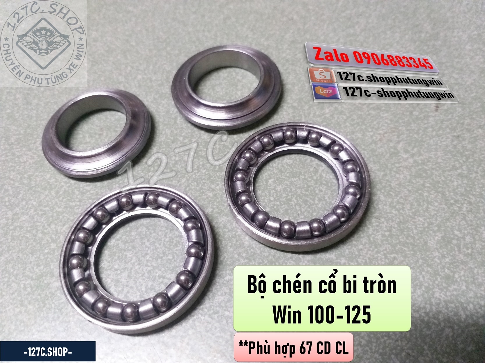 Bộ chén cổ bi tròn win 100 win 125 phù hợp cd/ cl/ 67