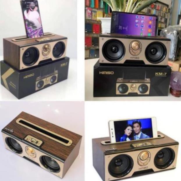 Loa Bluetooth không dây Loa vỏ gỗ cao cấp công suất lớn thiết kế kiểu dáng vân gỗ cực đẹp, có giá để điện thoại - kết nối Bluetooth, Loa âm Trầm sang trọng, Hỗ trợ Jack 3.5mm, Thẻ nhớ , USB, AUX - Bảo hành đến 12 tháng