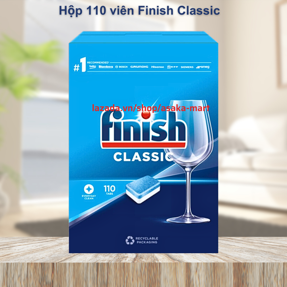 Viên rửa bát finish 110v mới, muối ,bóng, vệ sinh máy finish dùng cho máy rửa bát chén vienruabatfinish