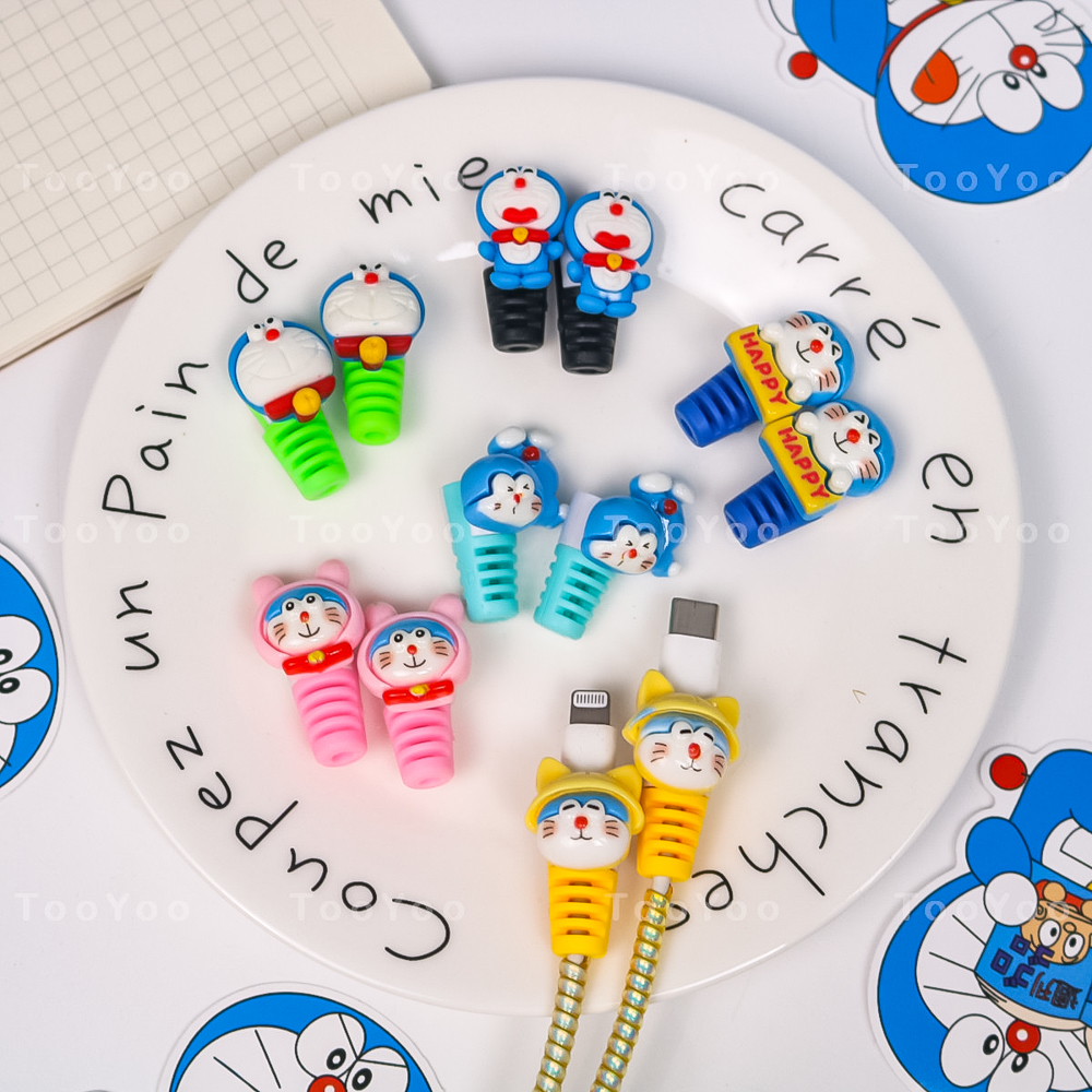 Phụ kiện bảo vệ đầu sạc, tai nghe, dây điện,... hình Doraemon dễ thương cute TooYoo BK00741