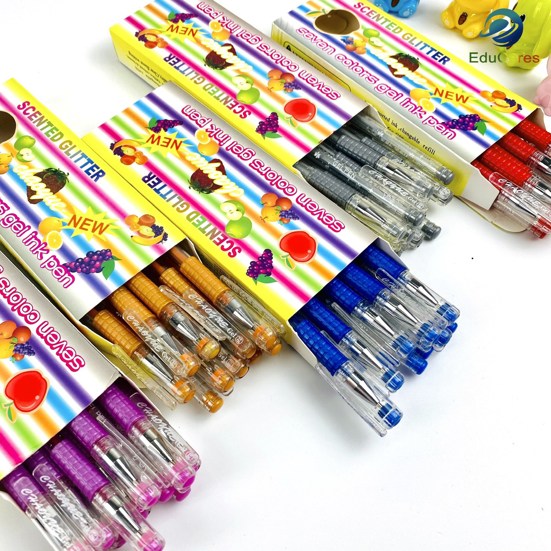 Hộp 12 Bút nhũ Kim Tuyến 301 Viết Thiệp Scented Glitter - 5 Màu Lung Linh