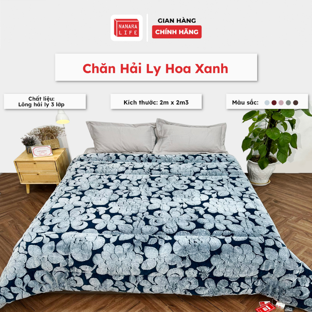 Chăn Mùa Đông Hải Ly Nanara Life, Chất Liệu Lông Hải Ly 3 Lớp Mềm Mại Ấm Áp Chông Ẩm Đa Dạng Màu Sắc & Kích Thước