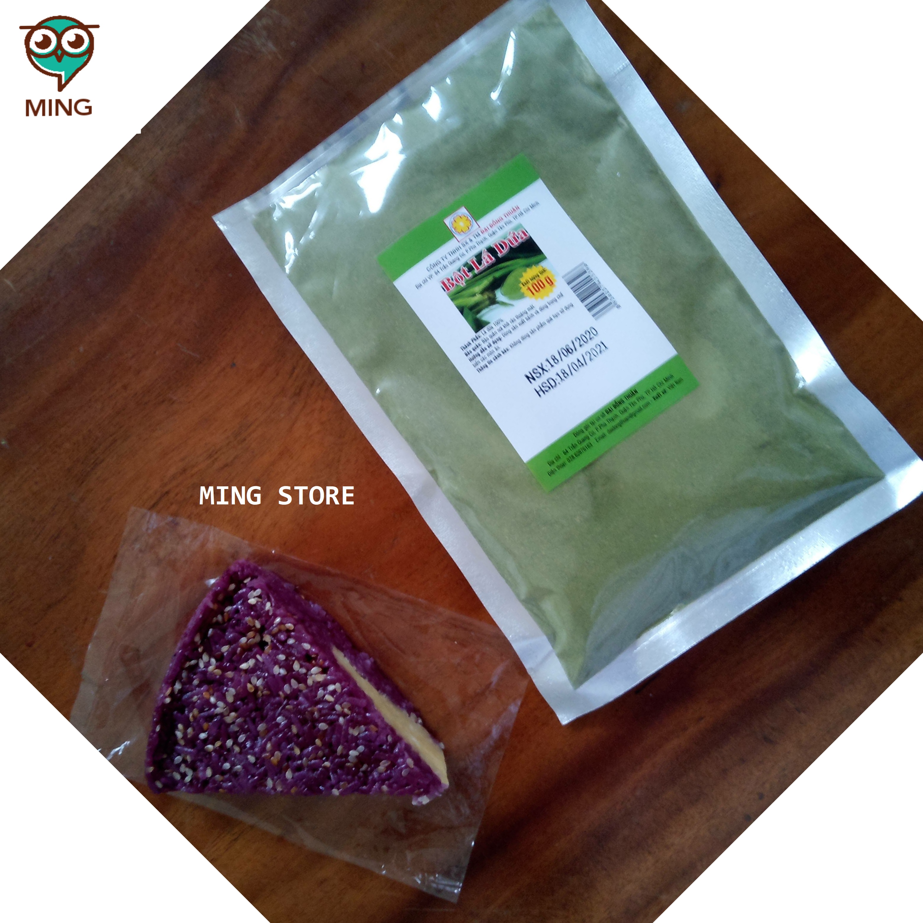 Bột lá dứa đại đồng thuận 100g tip món mới trà sữa lá dứa