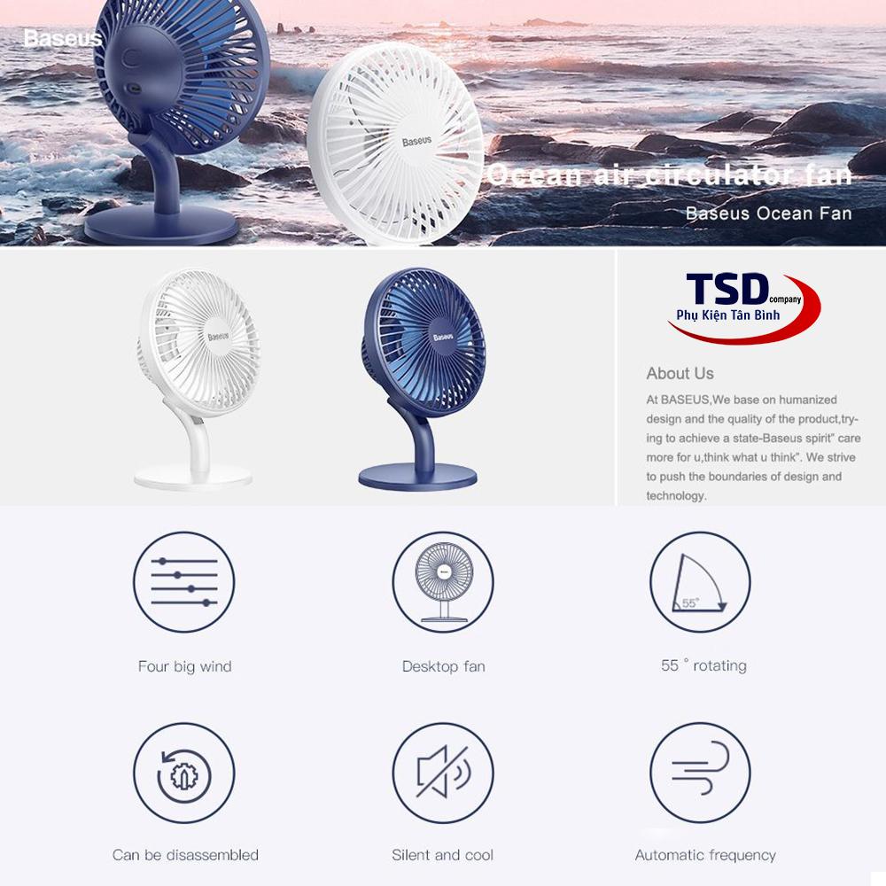 Quạt Mini Để Bàn Baseus Ocean Fan