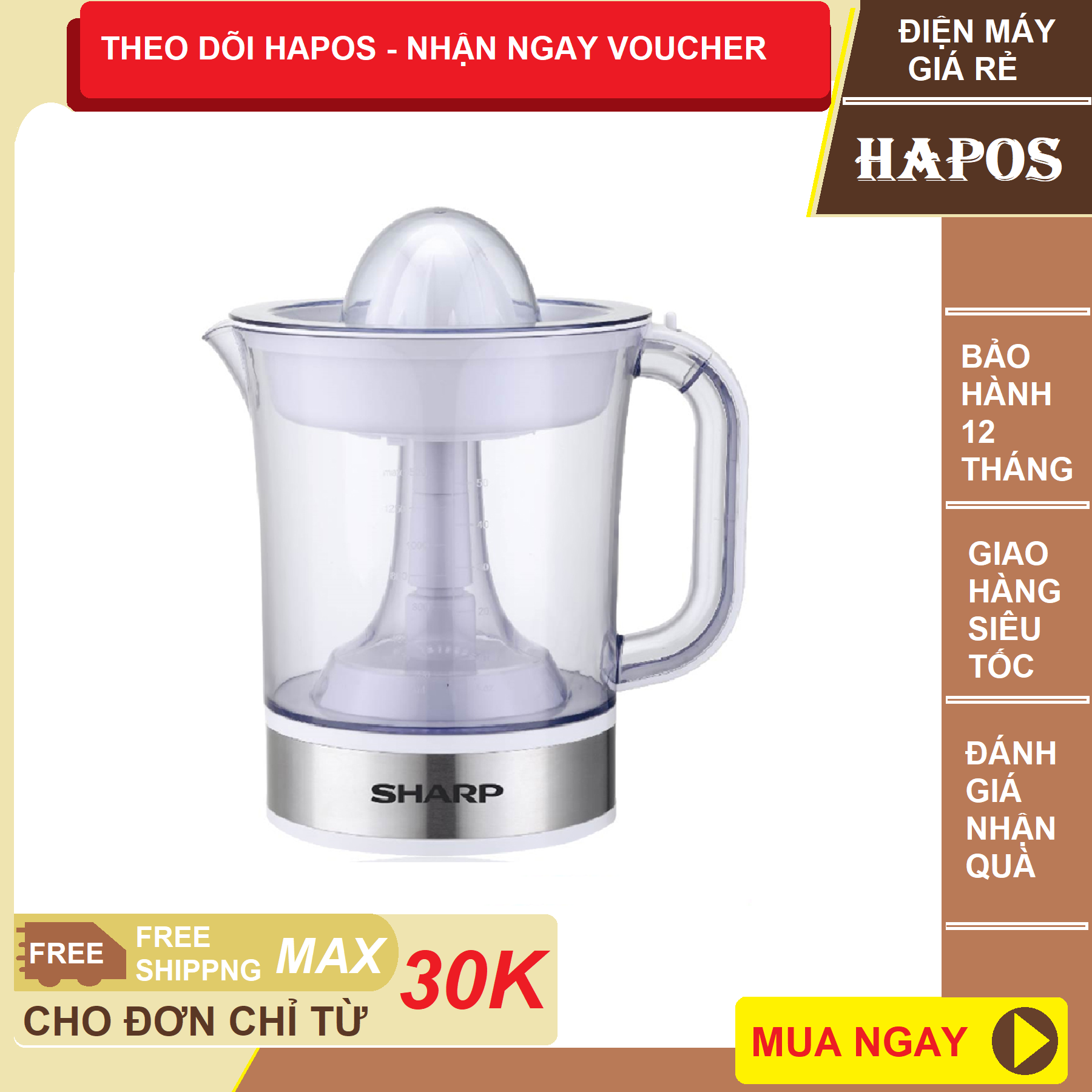 Máy Vắt Cam Sharp EJ-J415-WH