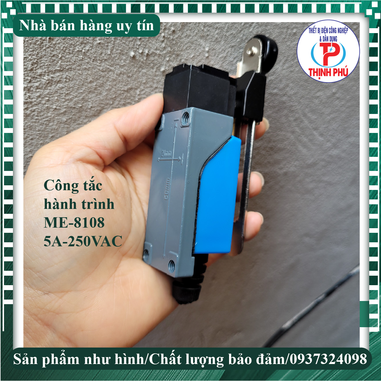 Công tắc cửa cuốn ME-8108 5A-250vac, công tắc hành trình xổ lô bánh xe quay 90 độ