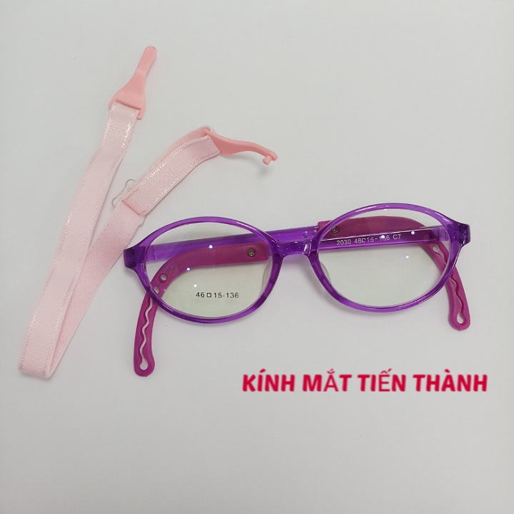 Gọng Kính Trẻ Em 2030 Chất Bền, Nhẹ, An Toàn Có Đuôi Càng Silicon Chống Rơi (Có Cắt Kính Theo Đơn) - Kính Mắt Tiến Thành