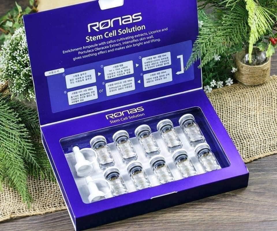 Serum Tế Bào Gốc Mầm Đậu Nành Ronas Stem Cell Solution, Hộp 10 Ống x 5ml