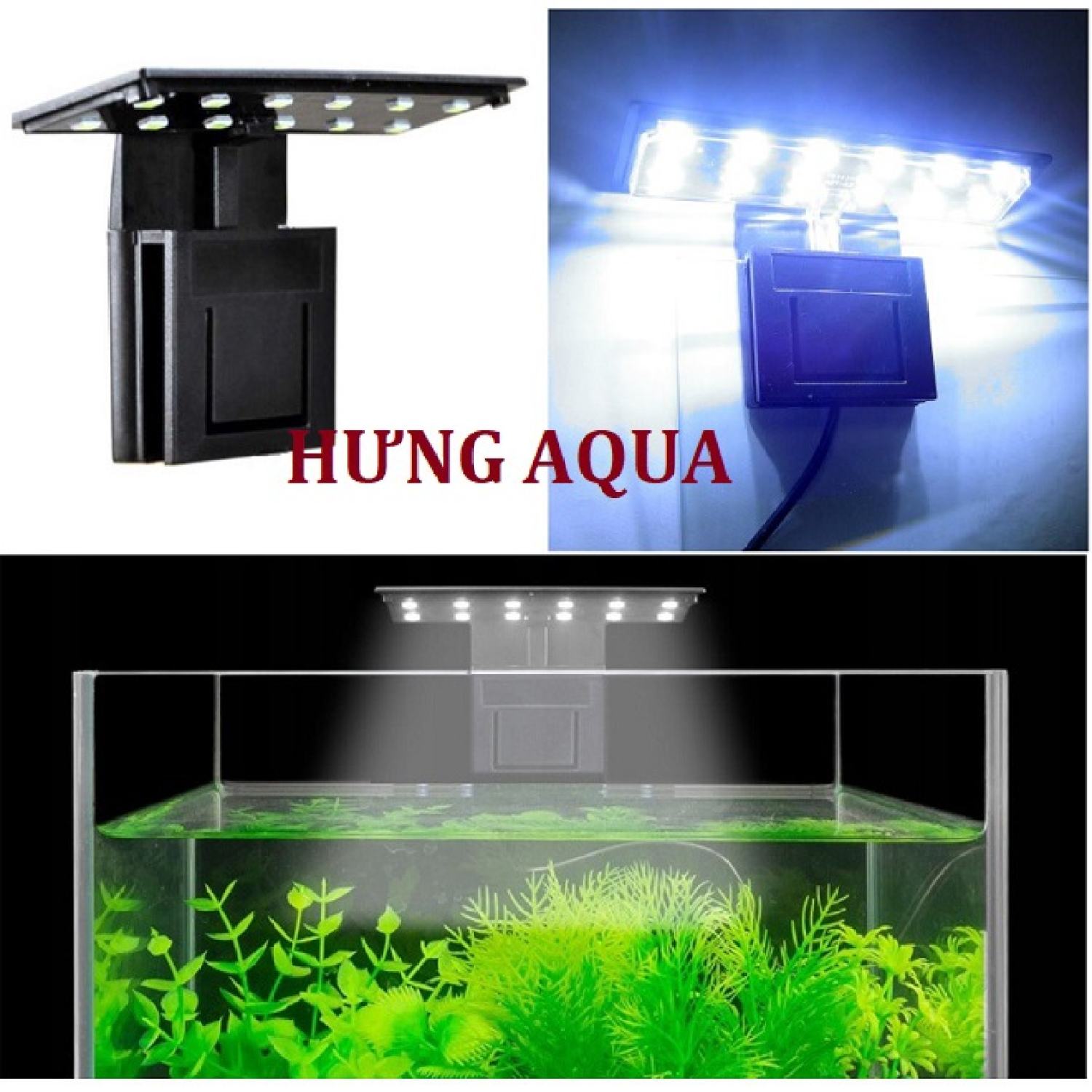 Đèn Led bể cá, đèn led hồ cá 12 &16 bóng siêu sáng X3/M-180 thiết kế siêu mỏng cho bể cá, hồ thủy sinh