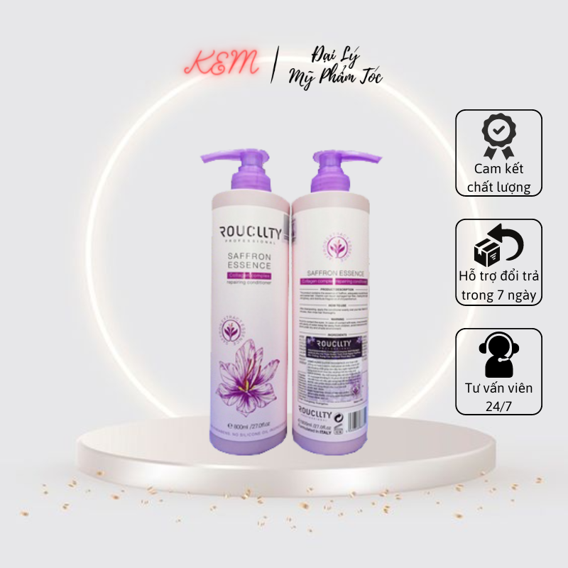 Dầu gội đầu roucllty 800ml*2 - dầu gội cặp giảm rụng tóc, phục hồi tóc hư tổn chính hãng