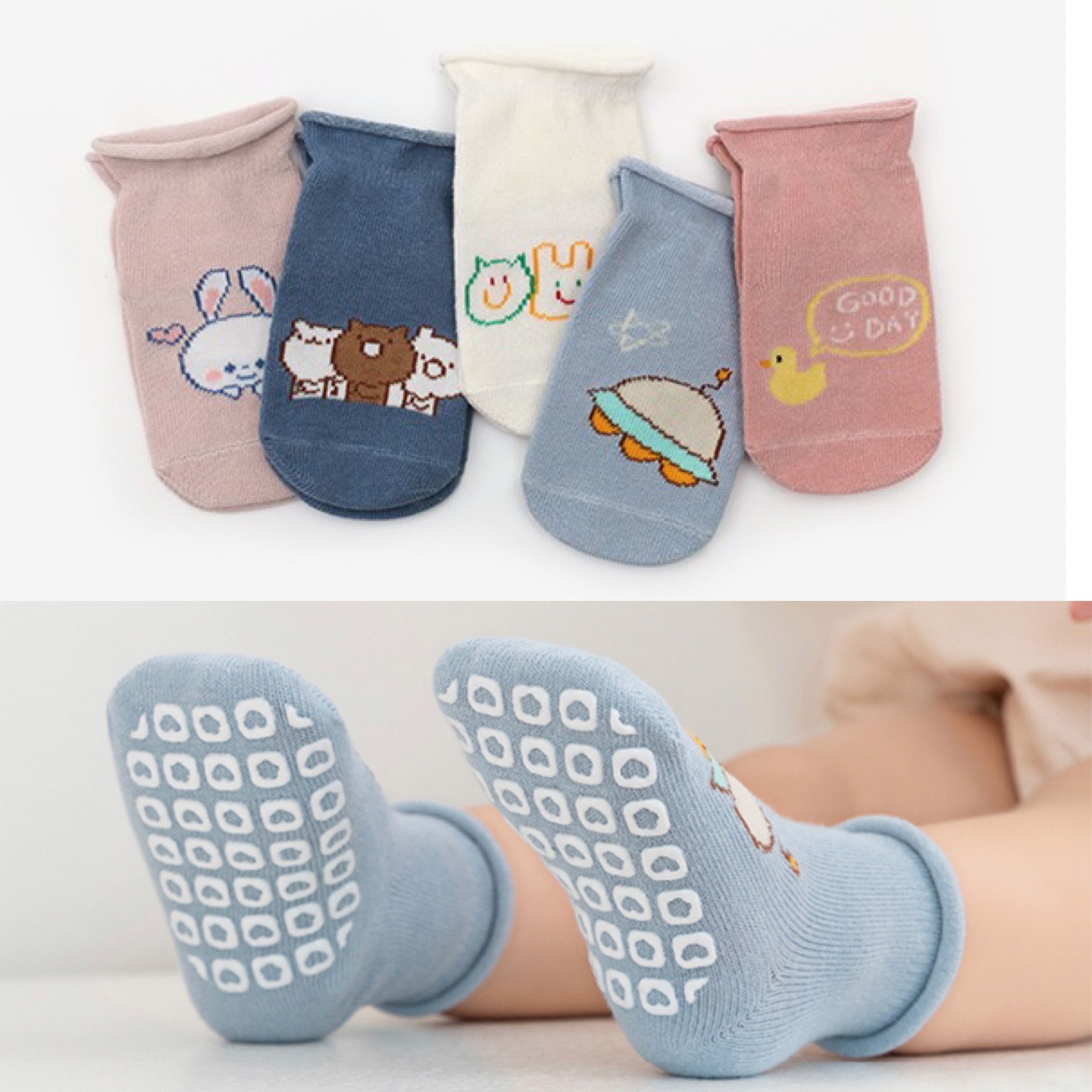 Set 3 đôi tất chống trượt nemo baby cho bé