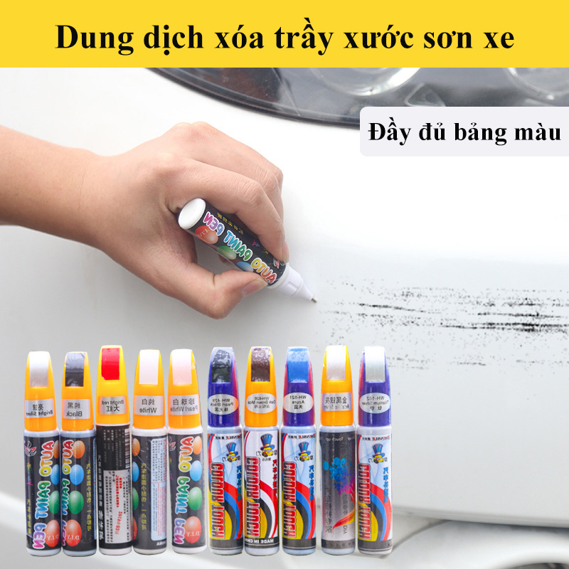  Bút xóa vết trầy sơn xe YIPAUTO che mờ vết trầy xước sơn dặm cho xe ô tô xe máy thông dụng tiện lợi nhiều màu 