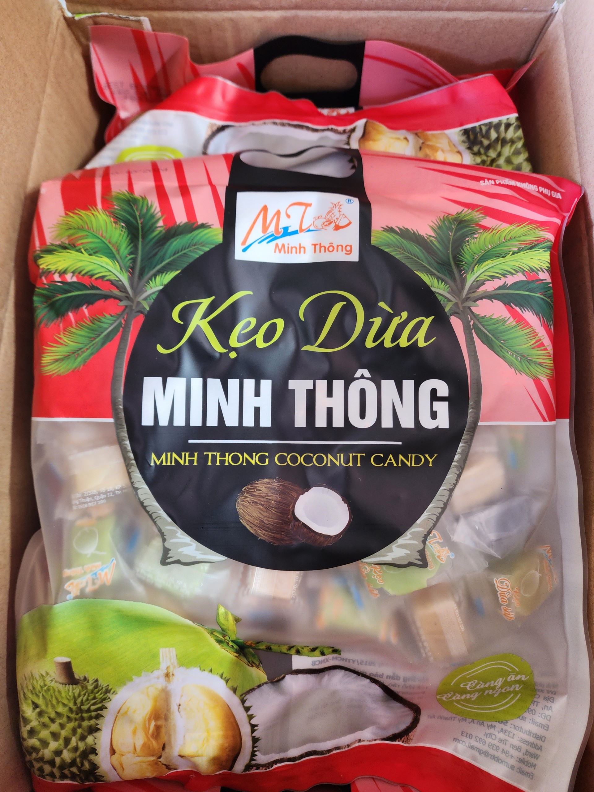 Tết,kẹo dừa sáp dẻo béo, đậm đà hương vị quê hương,hiệu minh thông 500g