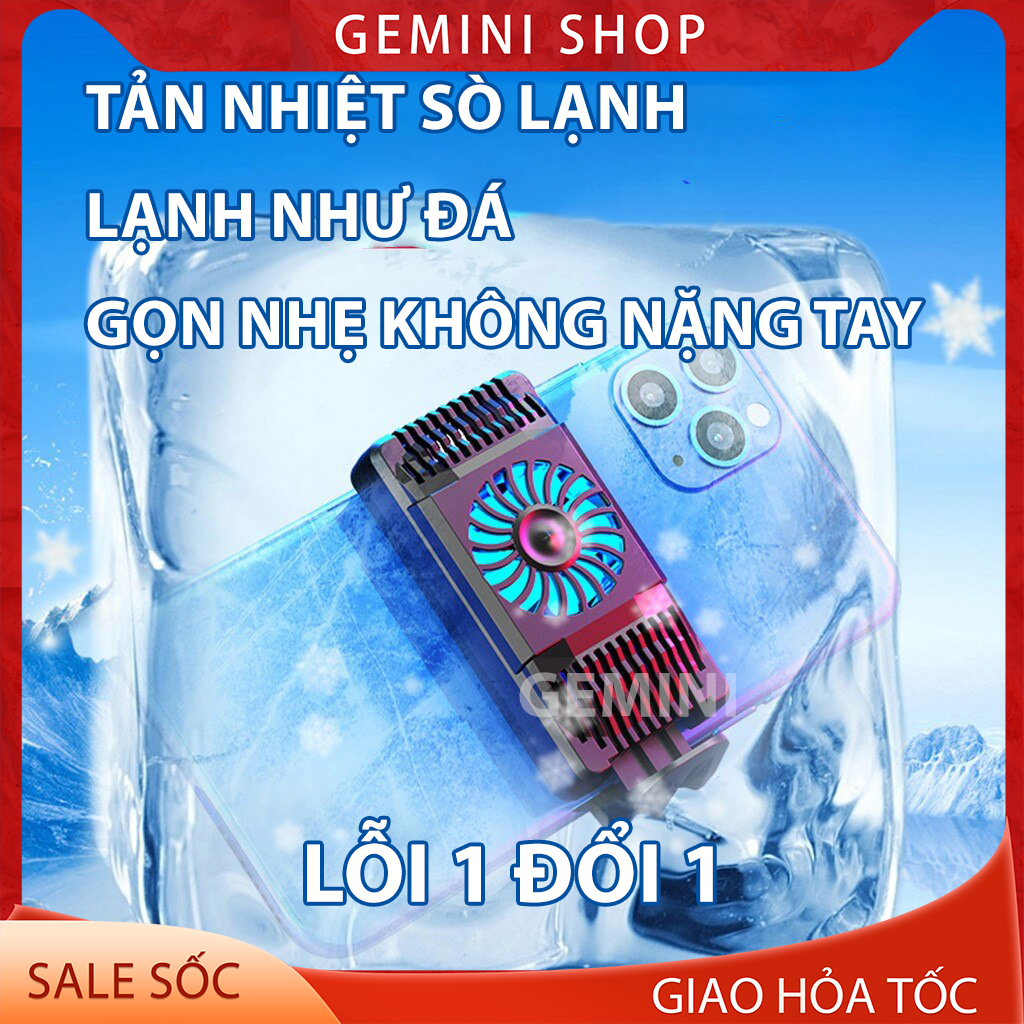 Quạt tản nhiệt điện thoại AH101 tản nhiệt sò lạnh giảm ngay 50 độ chơi game PUBG Liên Quân… làm mát nhanh nhỏ gọn cho điện thoại