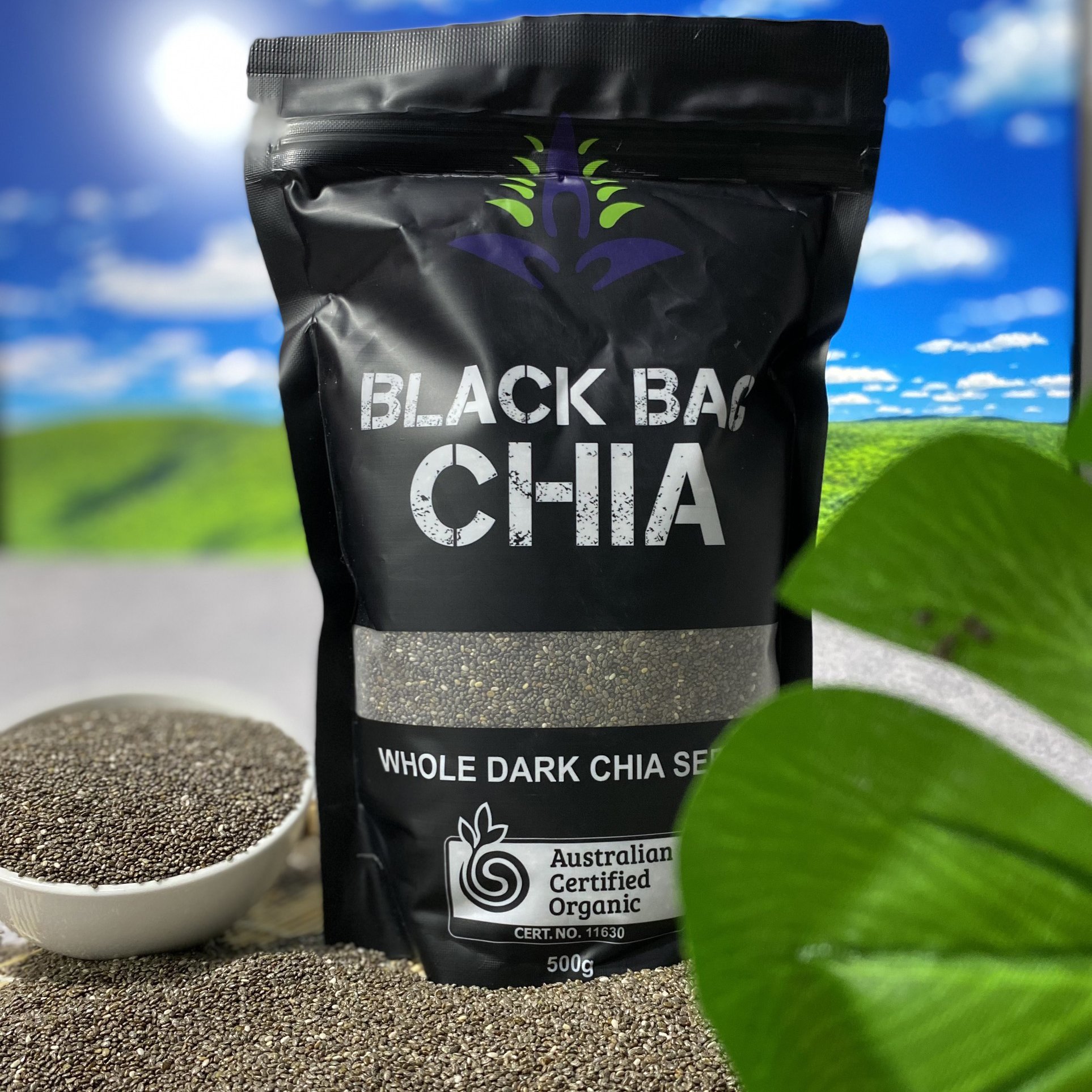 Hạt chia đen hữu cơ úc