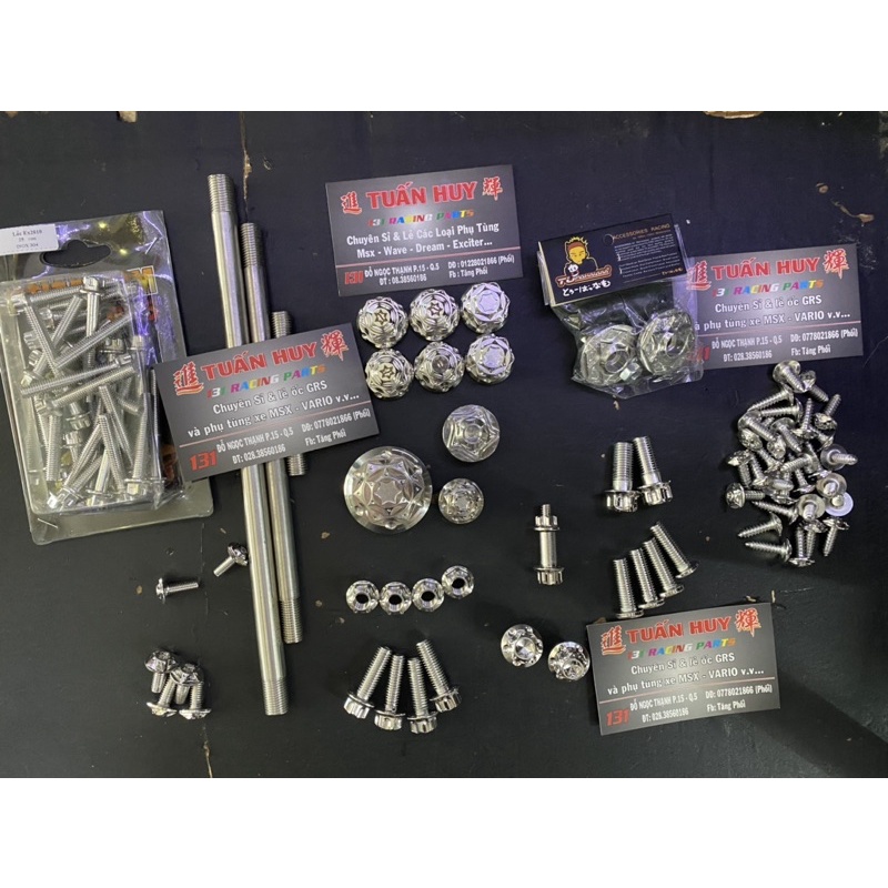 Combo full xe ốc salaya inox 304 honda winner v1 x sonic 150