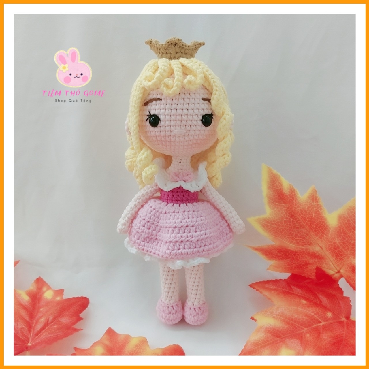 Búp bê len móc handmade - Công chúa ngủ trong rừng Aurora