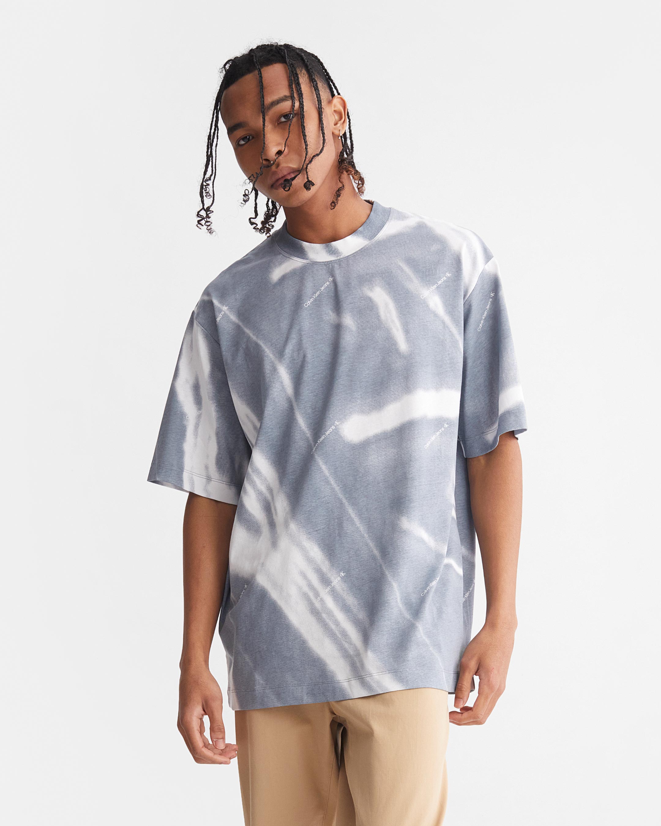 Calvin klein - áo thun nam motion blur aop tee j3229870im