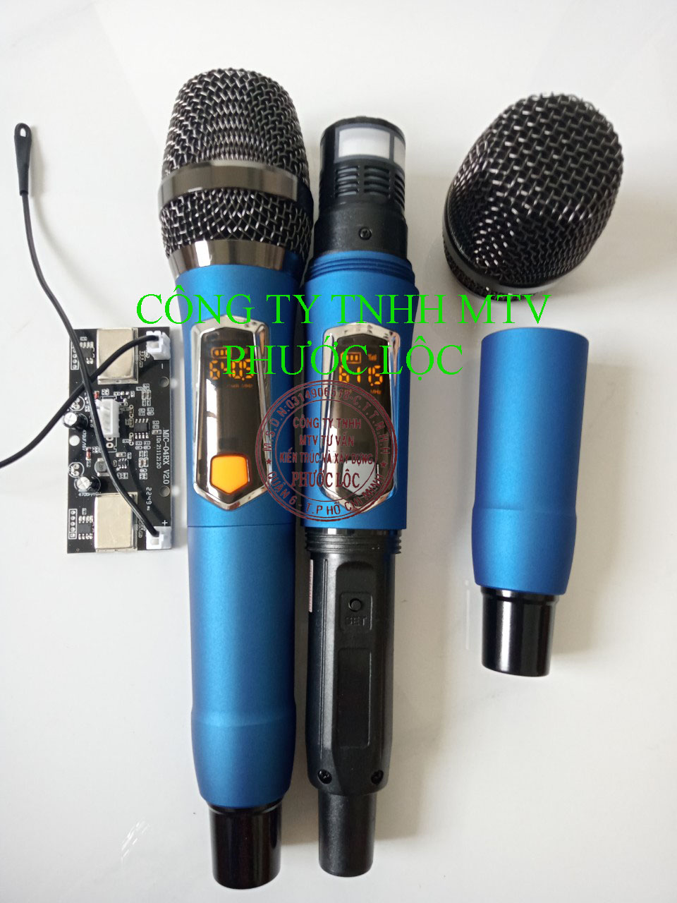Micro không dây m7 xanh