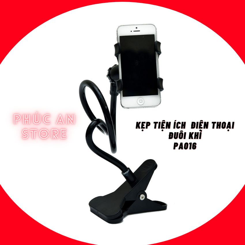 Đế Kẹp Điện Thoại Đuôi Khỉ Xoay 360 độ
