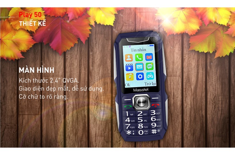 Điện thoại Masstel Play 50 - Bảo hành 12 tháng