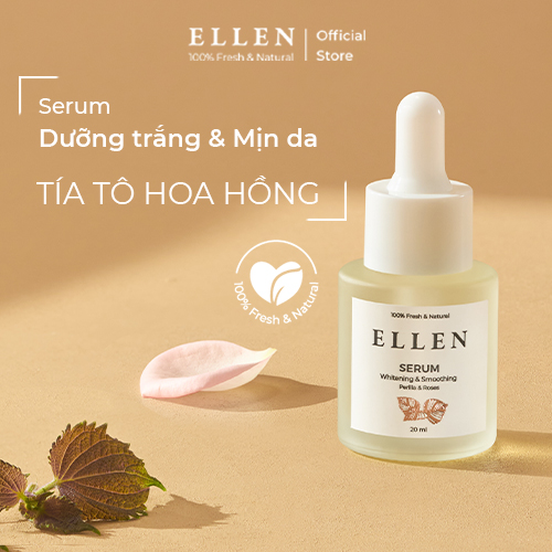 Serum Ellen Tía tô Hoa hồng dưỡng trắng và mịn da