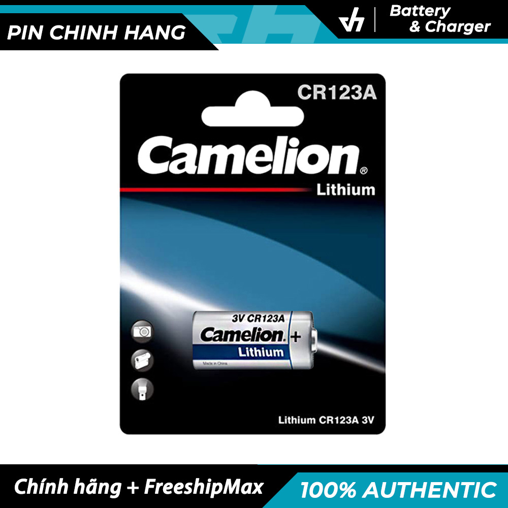 [HCM]1 viên pin Camelion CR123A - Pin thỏi nhỏ lithium điện áp 3V