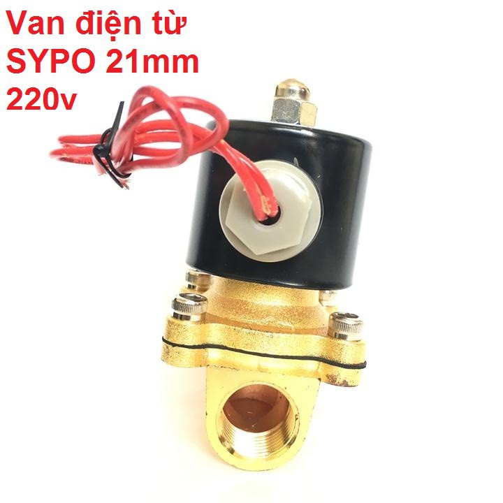Van điện từ SIPO phi 21mm, 220V (Kim loại) van nước tự động điều khiển bằng điện dùng kết hợp công tắc hẹn giờ, ổ cắm hẹn giờ, công tắc wifi cho hệ thống tưới tự động van thoát nước