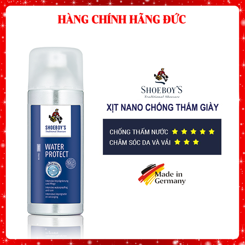 Xịt Nano Chống Thấm Giày Shoeboy's Water Protect Nhập Khẩu Từ Đức Xịt Nano Giày Chống Thấm Nước Hiệu Quả Cho Giày Sneaker Giày Thể Thao Giày Vải