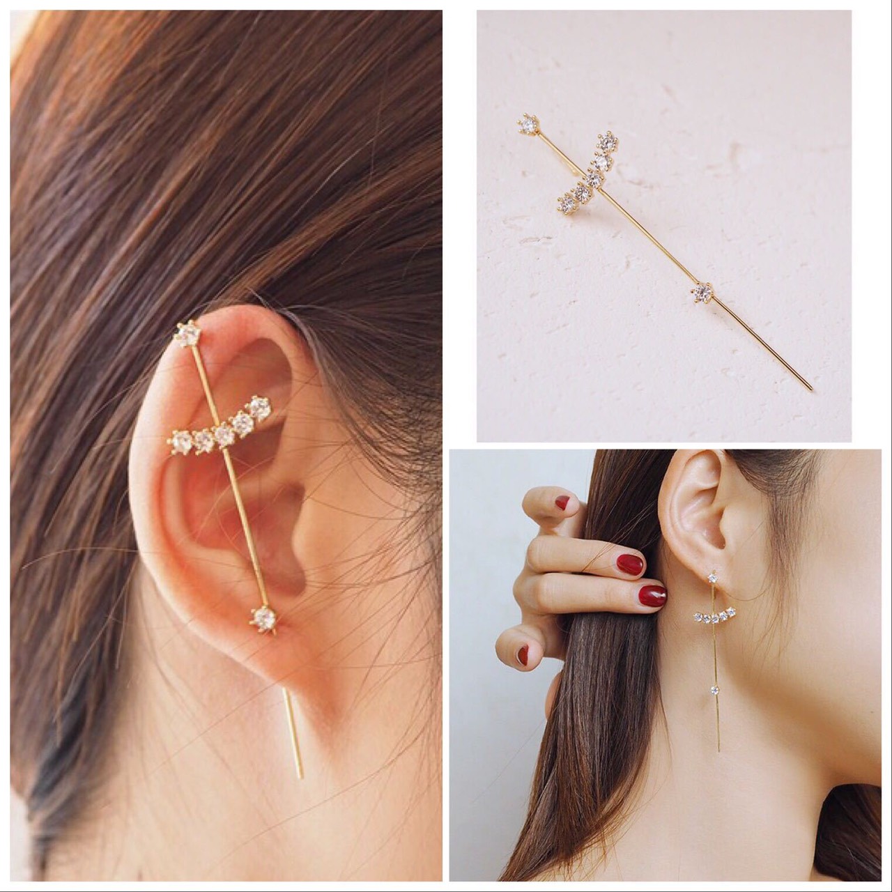 Khuyên tai nam nữ xỏ vành cá tính hot trend thời trang 19 mẫu