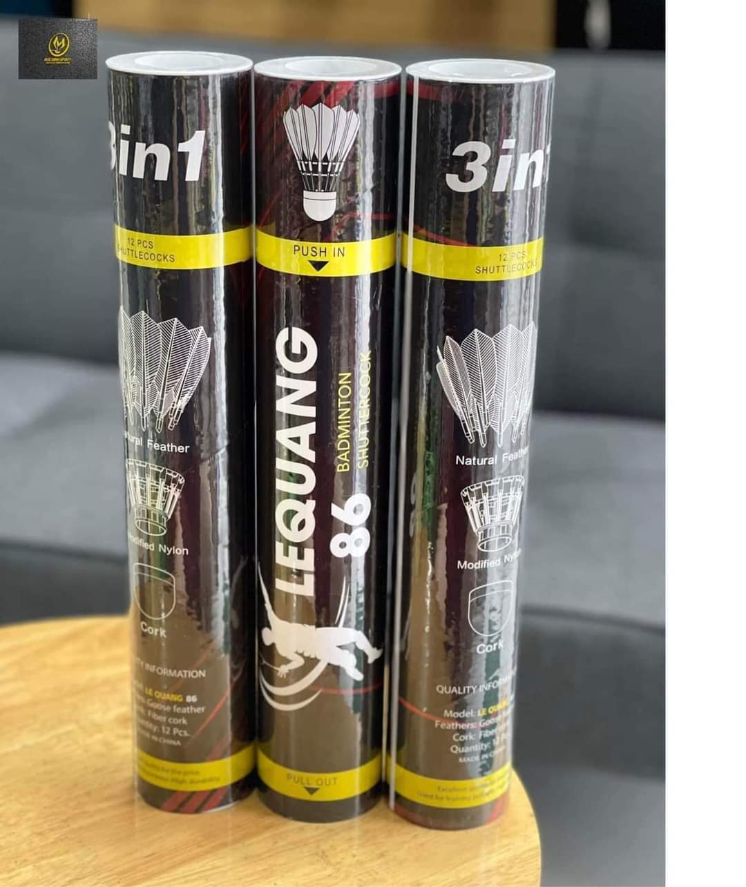 [ Nhà phân phối ] Ống cầu lông Lê Quang 12 quả bán nhân tạo 3in1
