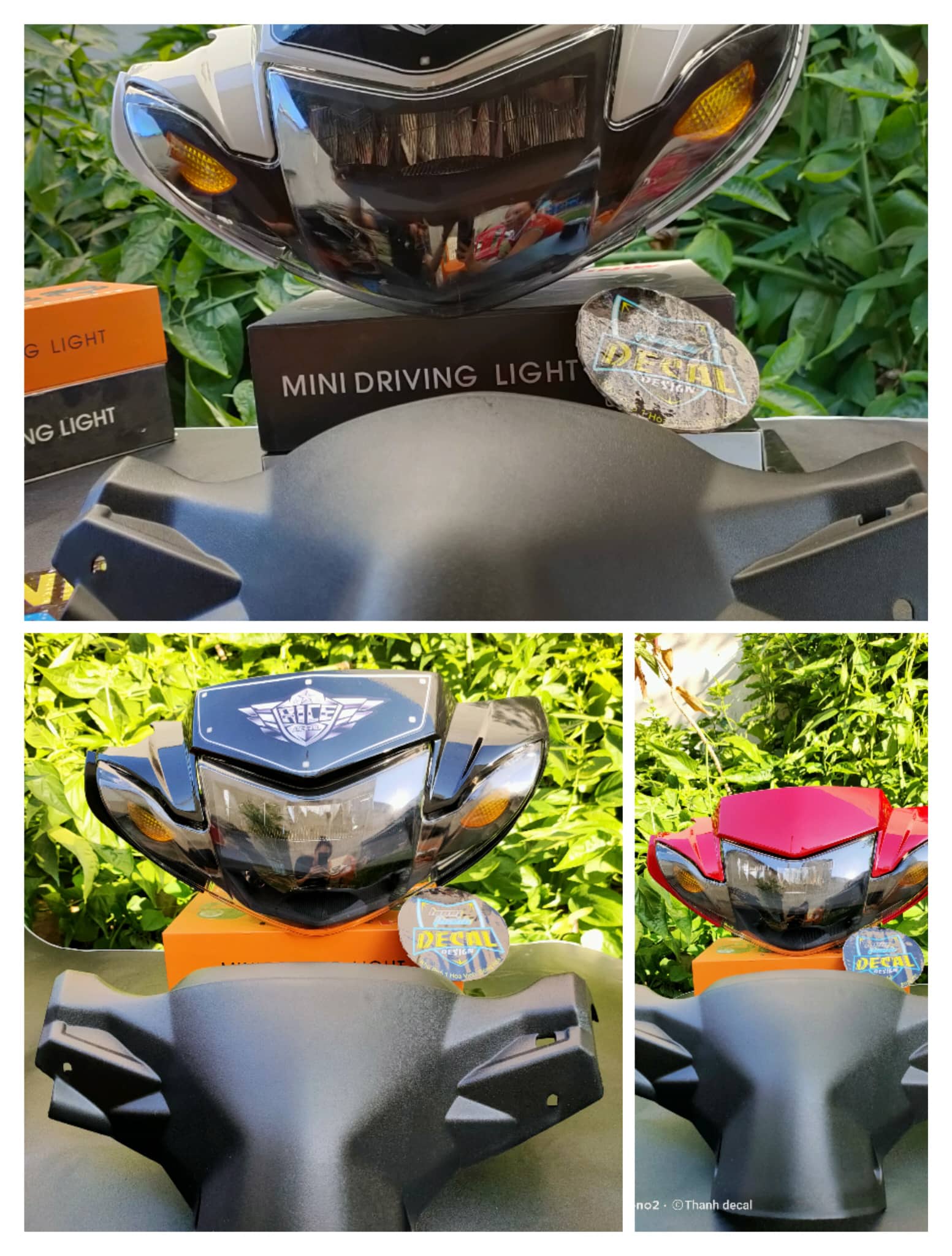 Đầu sirius 2 tầng đen ,full ốp đủ màu kèm bợ cổ , gắn cho sirus 50-110