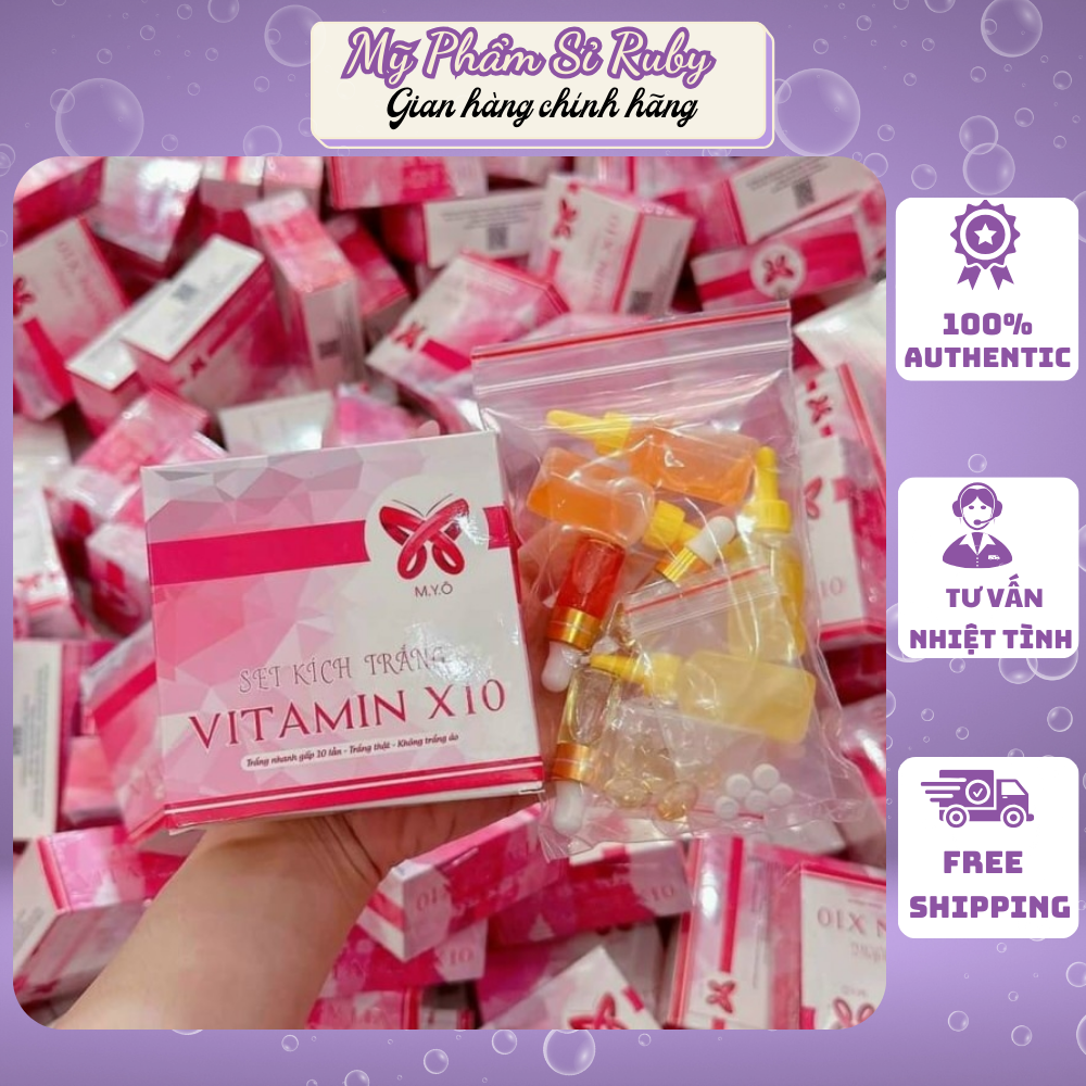 Set kích trắng vitamin x10 myô