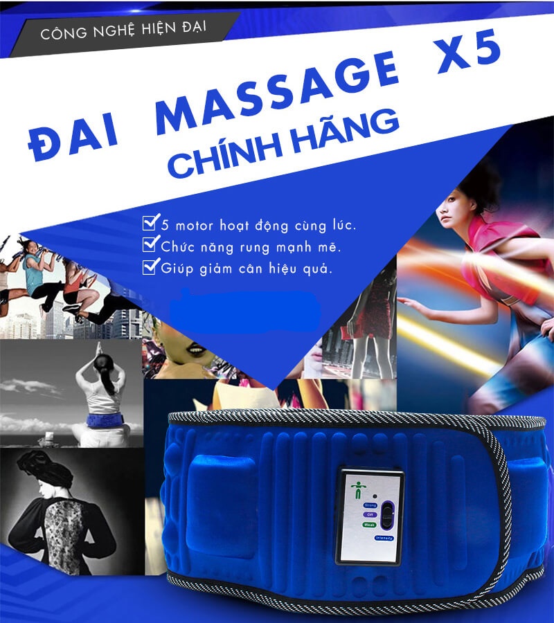 Đai massage x5 giá tốt Tháng Đai Matxa X5 Chất Lượng, Nên MuaĐai massage giảm mỡ bụng