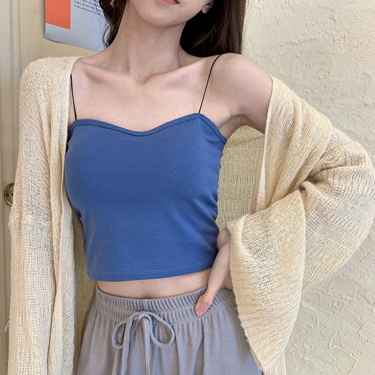 Áo Bra Cotton- Áo 2 dây sợi bún hàng đẹp