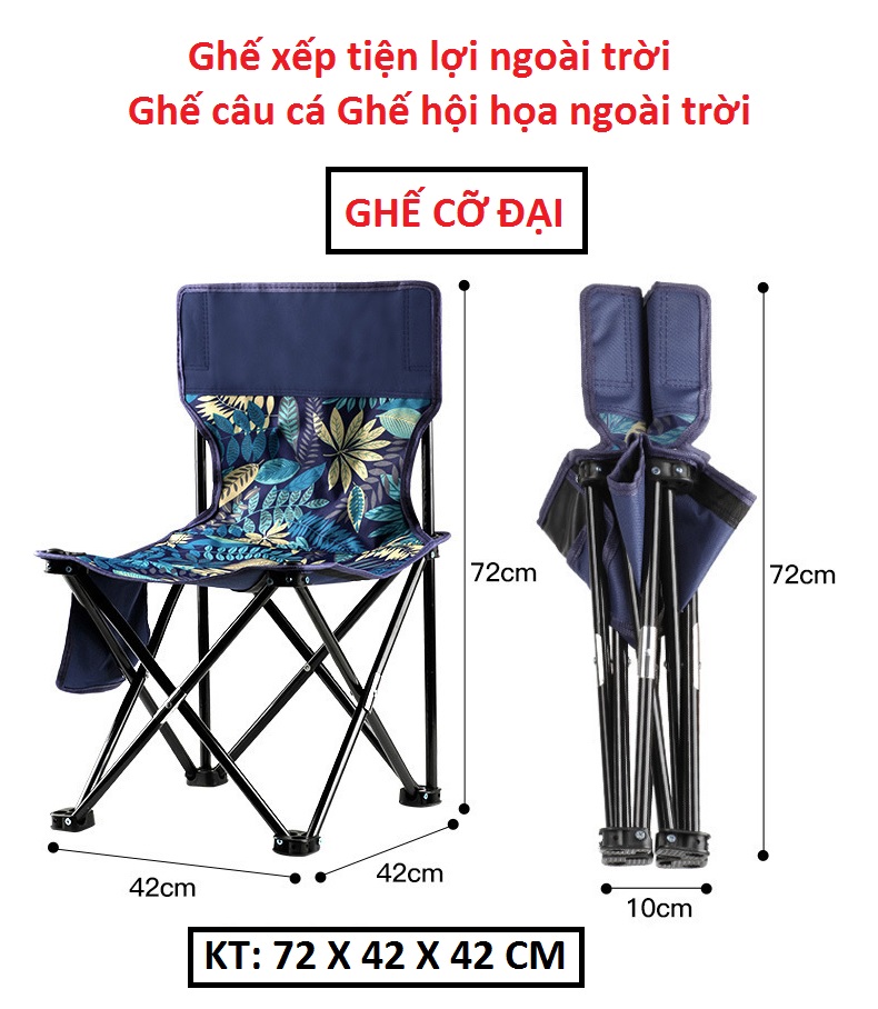 Ghế xếp tiện lợi ngoài trời Ghế câu cá Ghế hội họa ngoài trời Ghế ngồi viết bài tập Ghế thư giản Ghế xếp tiện lợi khi đi du lịch
