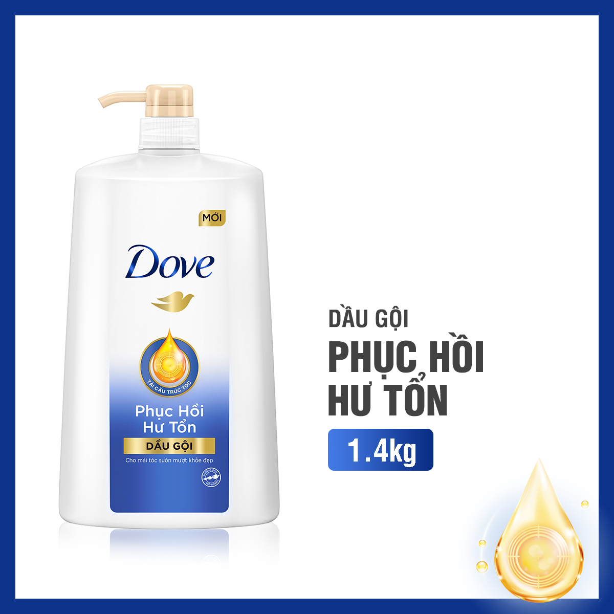 Dầu gội dove phục hồi hư tổn 1.4kg/880g/640g