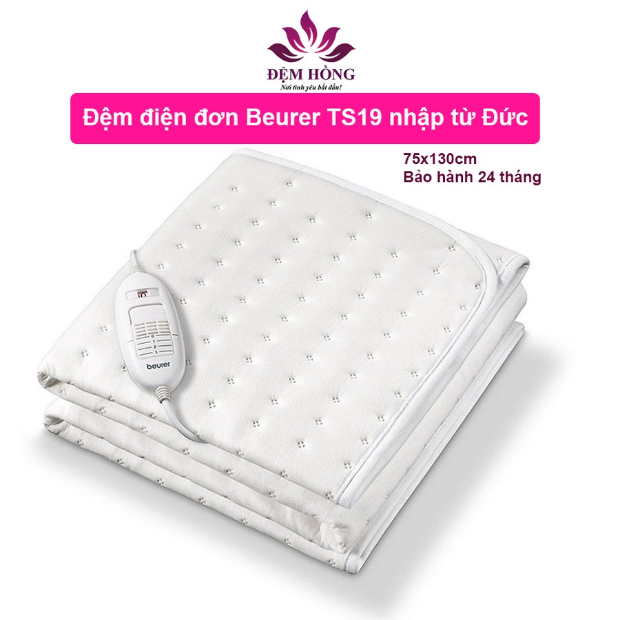 Đệm điện đơn beurer ts19 đến từ đức 75x130cm sưởi ấm mùa đông