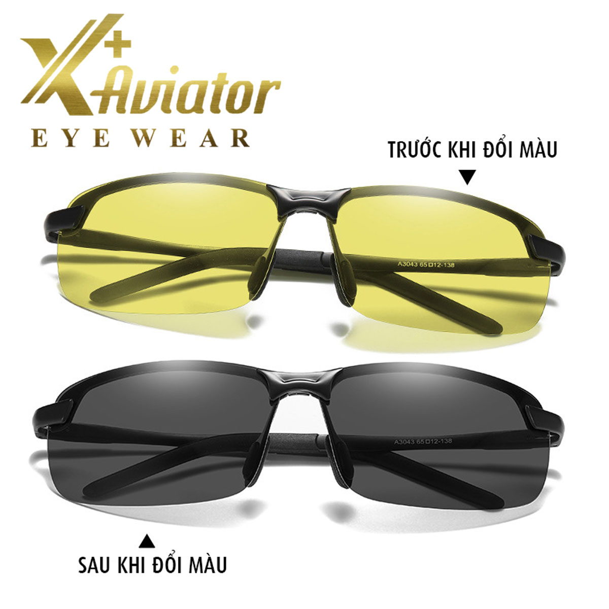 AORON 3043 đệm trắng Kính Phân Cực Đi Đường Ngày Và Đêm